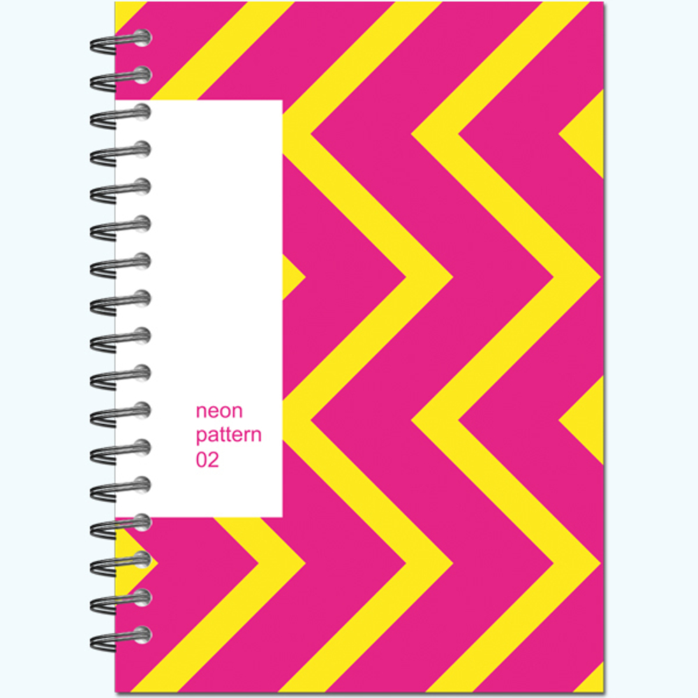 Тетрадь общая 96 листов на металлическом гребне "NEON Pattern"