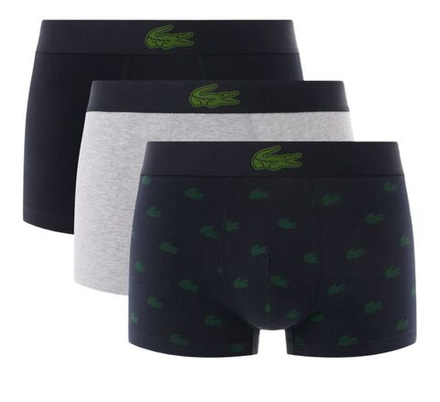 Боксерки теннисные Lacoste Crocodile Print Trunks 3P - multicolor