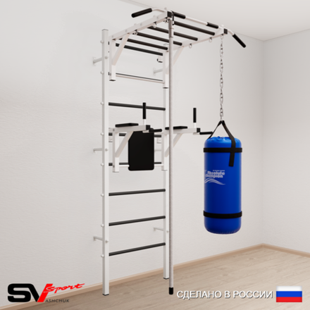 Шведская стенка Sv Sport усиленная 6402 (Турник рукоход/Брусья/Канат/Цепь/Мешок 22кг)