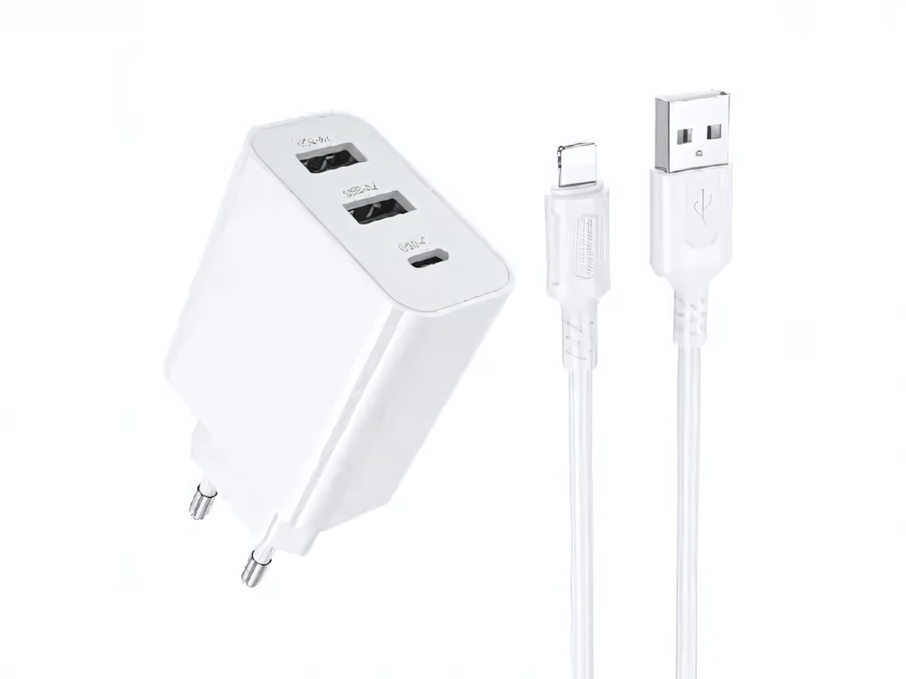 Зарядное устройство Borofone BA105A 3port белый