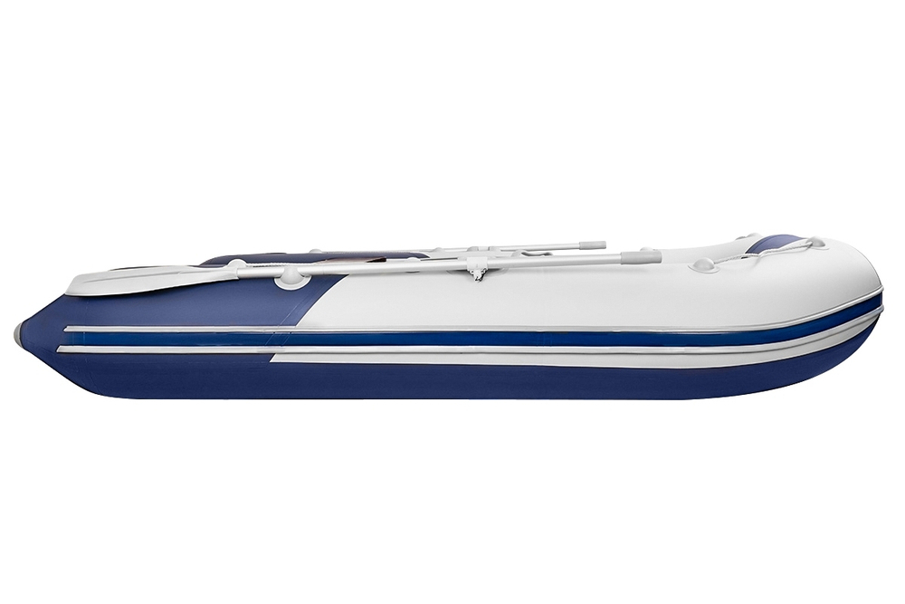 Лодка Ривьера 3200 НДНД компакт, 3200*1500*420 мм., цвет серый - синий