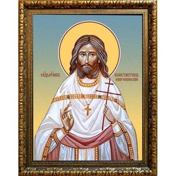 Константин Широкинский священномученик пресвитер. Икона на холсте.