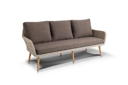 "Прованс" диван из искусственного ротанга трехместный, цвет бежевый