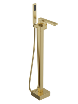 Напольный смеситель для ванны с душем STWORKI Карлстад S35130GM матовое золото