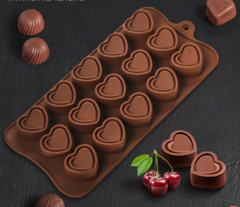 Форма для шоколада Сладкое сердце 15 ячеек