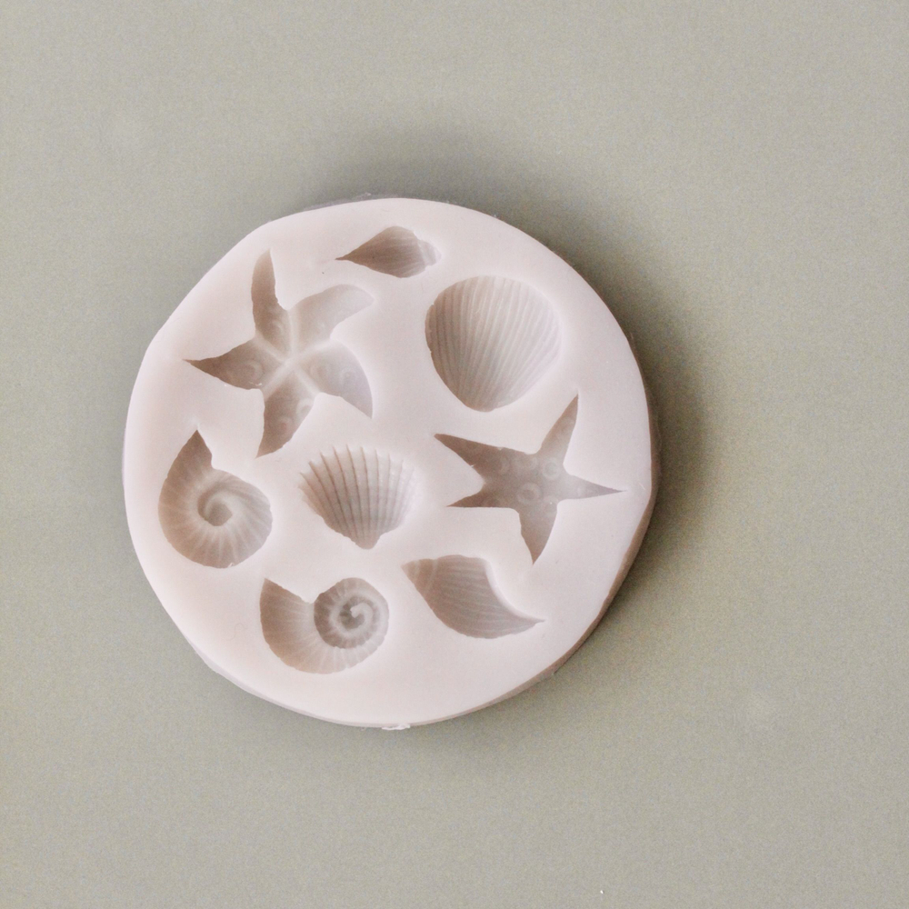 Молд силиконовый для творчества "Морские звезды" 8 см / форма для лепки из полимерной глины