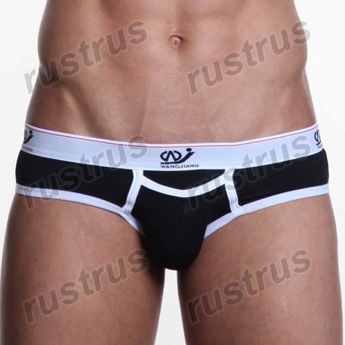 Мужские трусы брифы черные WANGJIANG WG00149