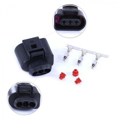 Разъем 1J0973723 3-х контактный, патрона лампы ДХО /Lada(ВАЗ) Калина 2, Гранта, Датсун/ (VOLTON)