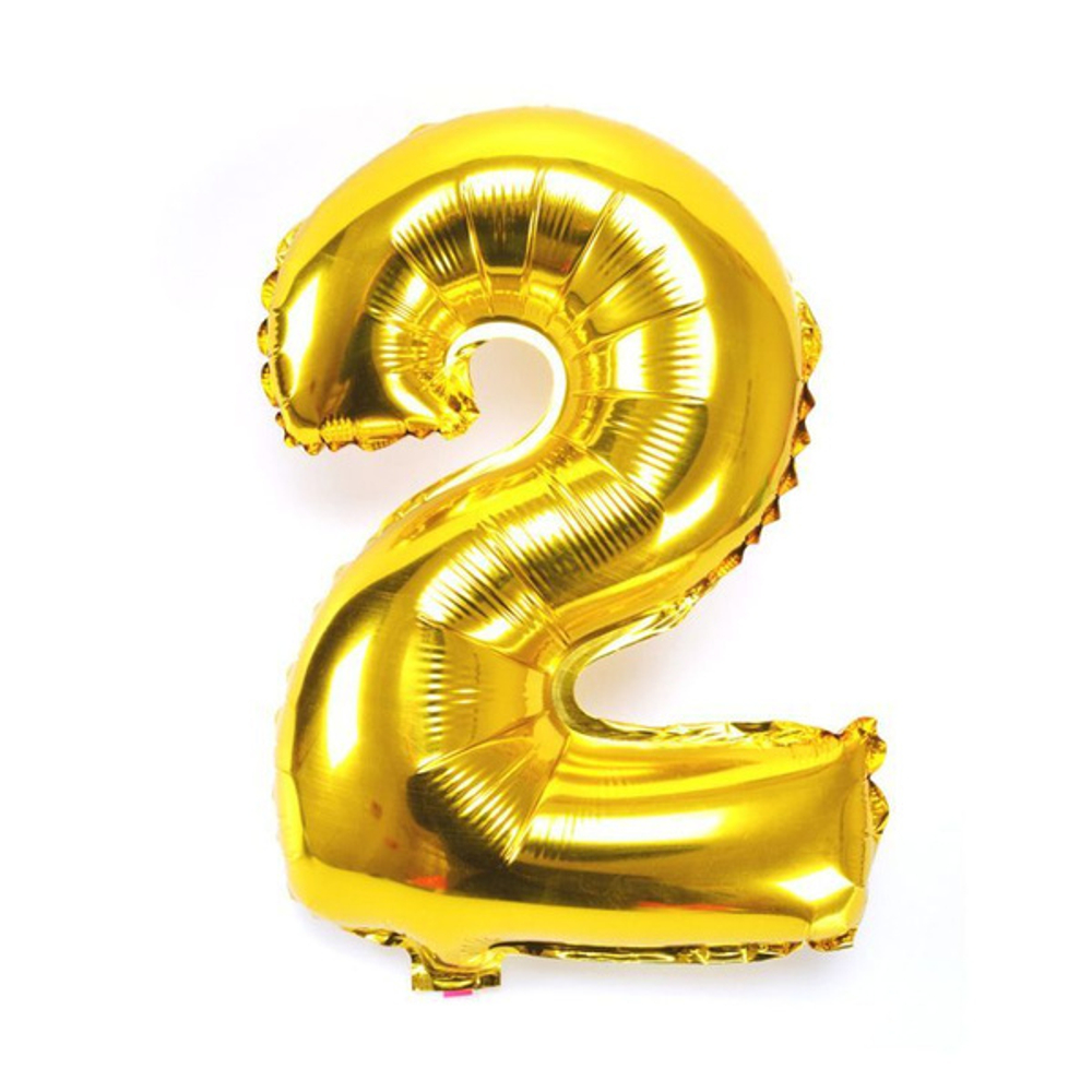 Воздушный шар фольгированный 102 см. «Цифра» надут гелием.