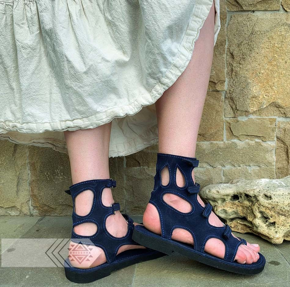 Сандали "Гладиаторы" (синие)