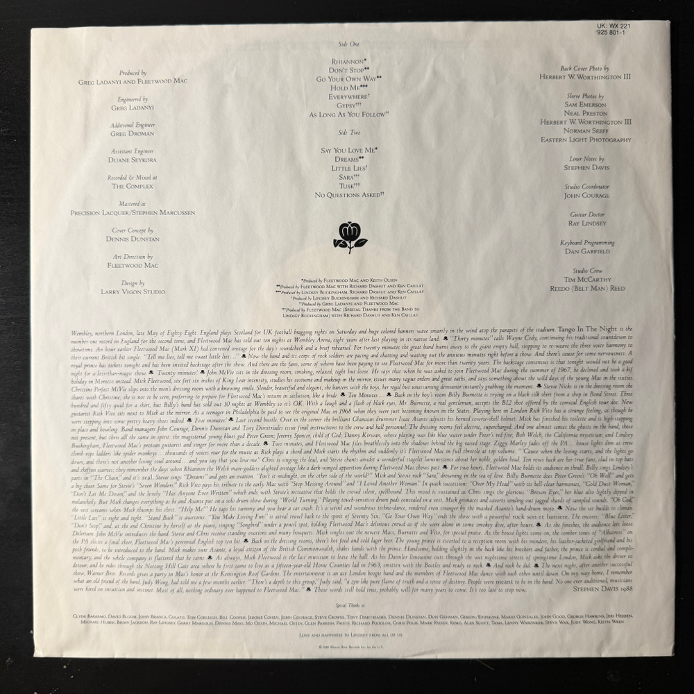 Fleetwood Mac ‎– Greatest Hits (Германия 1988г.)