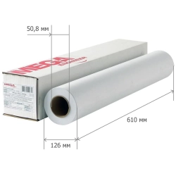 Бумага широкоформатная Комус (ProMega engineer InkJet) (80 г/кв.м, длина 100 м, ширина 610 мм, диаметр втулки 50.8 мм)