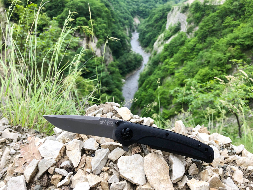 Складной нож Biker Z M390 (Cryo) StoneWash