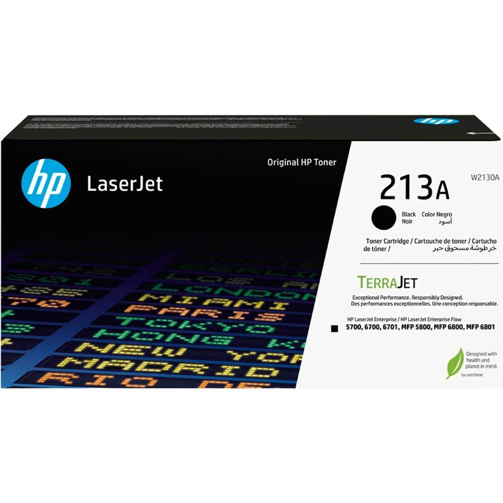Картридж HP W2130A (213A) для Color LaserJet Enterprise 5700/6700, Enterprise Flow MFP 5800zf/6800 черный