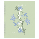 Тетрадь 48л., А5, клетка, Канц-Эксмо "Love yourself", гребень, мелованный картон, выб.лак, глиттер, перламутр, 5 дизайнов