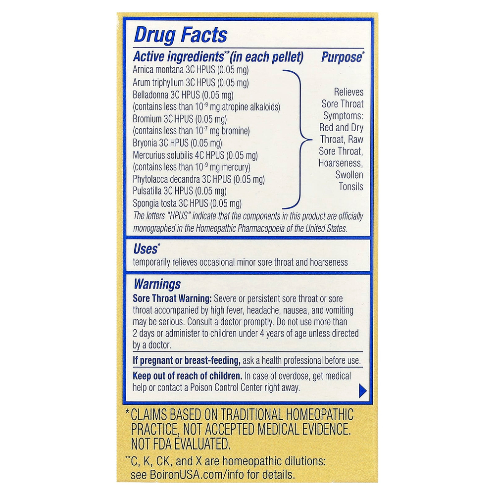 Boiron, ThroatCalm® On The Go, 2 переносных тюбика, 80 гранул в каждом