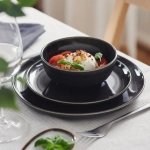 Миска IKEA GLADELIG (ГЛАДЕЛИГ), Темно-серый, 14 см