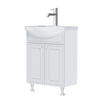 Тумба с раковиной напольная RedBlu by Damixa Palace One M41-FSX0601WG-WCC060 белая глянцевая