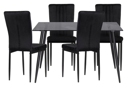 Обеденная группа Woodville Эрнал gray, black