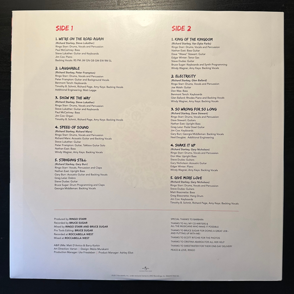 Ringo - Give More Love (Европа 2017г.)