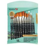 Кисти художественные набор 15 шт., синтетика, BRAUBERG ART CLASSIC, 200962