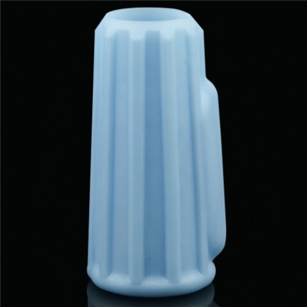 Насадка на пенис с вибрацией Ridge Knights Ring (10*3,7) голубая