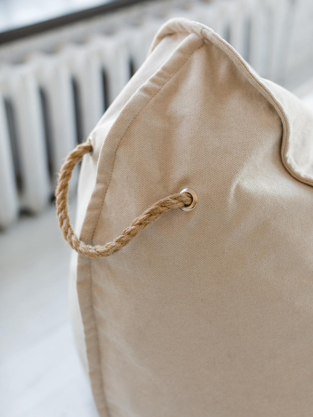 Кресло Манхеттен Светло-бежевое с Пуфом