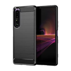 Защитный чехол в стиле карбон для Sony Xperia 1 IV (Mark 4) с 2022 года, серия Carbon от Caseport