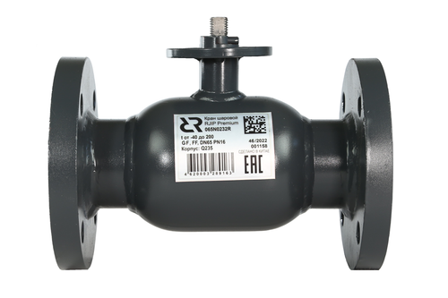 Кран шаровой стальной RJIP Premium WW фланцевый под электропривод стандартнопроходной, Тмакс. =  180 °С, Ридан, Россия