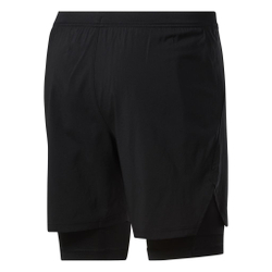 Мужские шорты теннисные Reebok Running Two-in-One Short - black