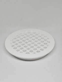 Решетка вентиляции с фланцем D90 мм (пластиковая с сеткой)