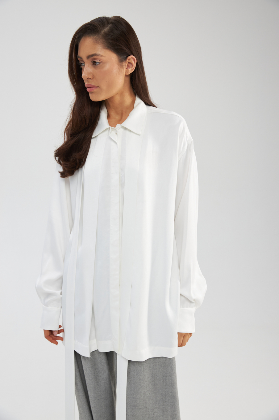 Блуза "Premium" с поясом шлейфом