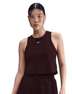 Топ теннисный Nike One Classic Dri-Fit Cropped Tank - burgundy crush/white