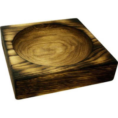 Тарелка квадратная опаленый дуб;H=4.5,L=20,B=20см