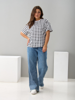 Футболка Фк-193/белый-крупныйгорох