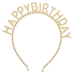 Ободок, Happy Birthday, Сверкающий жемчуг, Золото