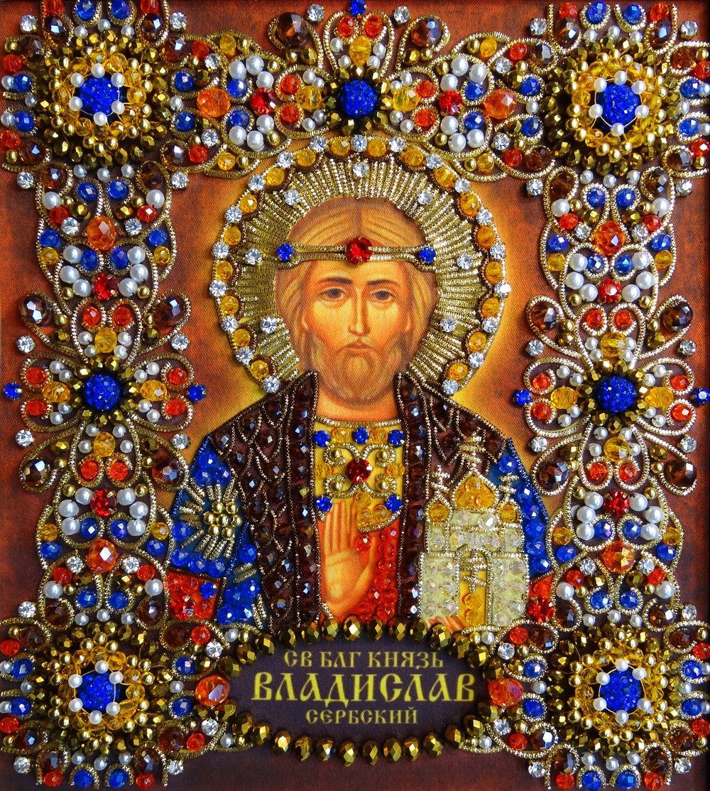 Ии-31 Набор для вышивания хрустальными камнями Святой Владислав