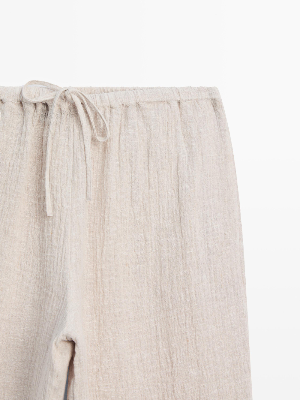 Massimo Dutti Брюки из 100% льна, песочный