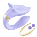 Сиреневый вибромассажер для пар с пультом ДУ (Цвет: сиреневый)