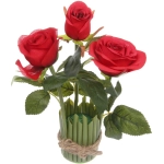 Цветочная композиция «Весенняя рапсодия» 14*23см Роза красная