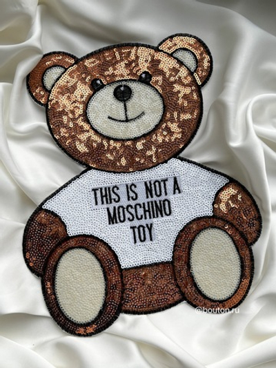 Нашивка мишка в пайетках