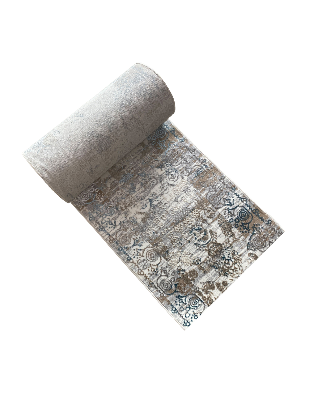 Ковровая дорожка Bella D008A Cream Shirink/Blue FDY