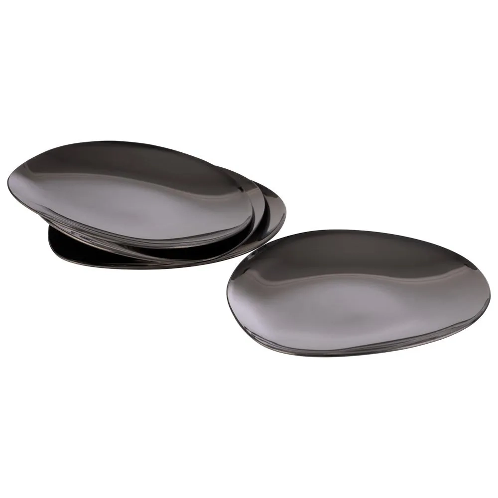 Mensa Home Тарелка 9x9 см PVD черная AP-40795-S4