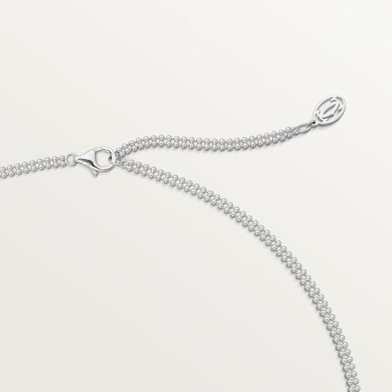 Подвеска Cartier Trinity в белом золоте с керамикой и бриллиантами