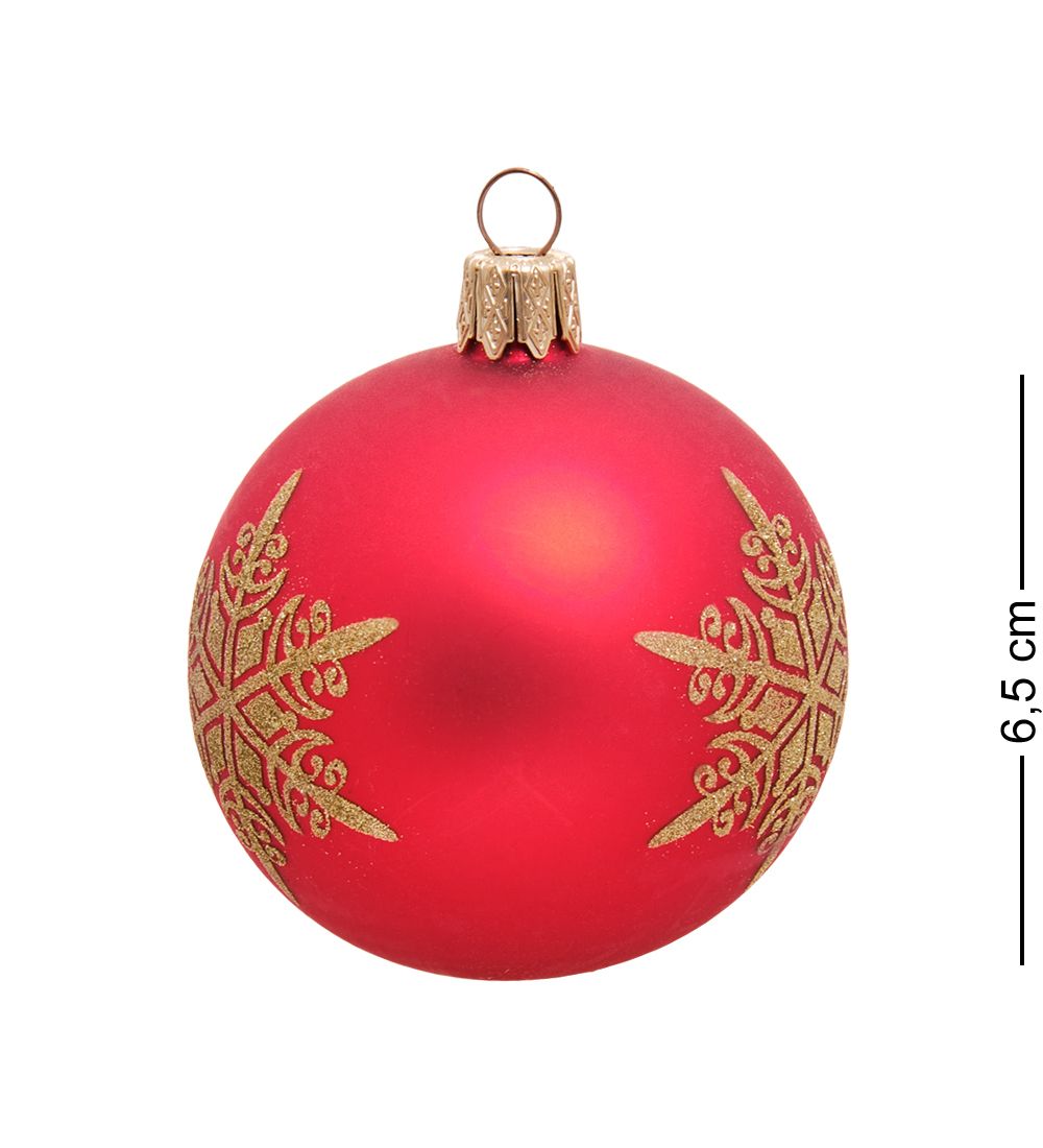 Элита НФШ-1039/2 Ел. украшение Шар «Снежинка» красный 65 мм