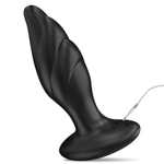 Черный анальный вибромассажер Whirlwind-RCT - 14,4 см.