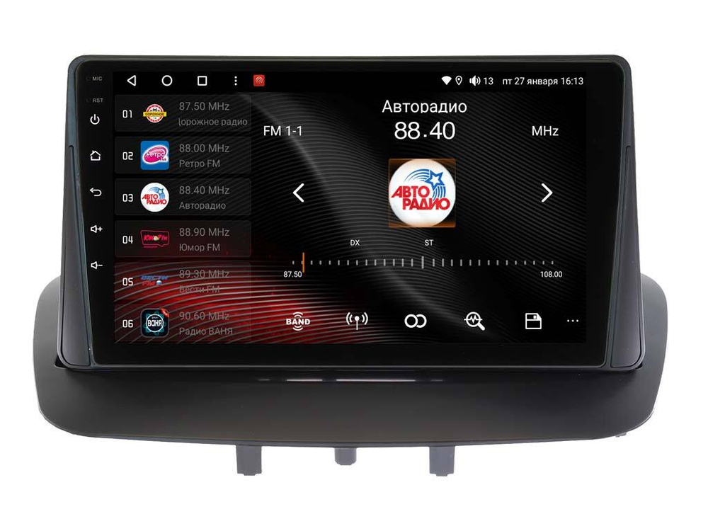 Магнитола для Renault Megane 3 2009-2017 - Vaycar VA63-0145 на Android 13, 8-ядер, 2Гб-32Гб, 4G SIM-слот