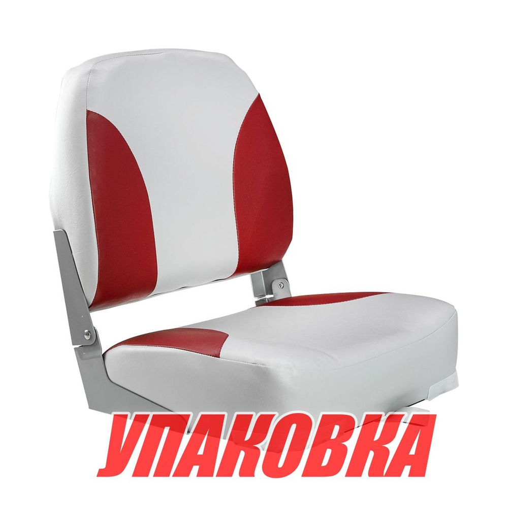 Кресло для катера (яхты) мягкое складное Classic, обивка винил, цвет серый/красный, Marine Rocket (упаковка из 4 шт.) (75102GR-MR_pkg_4)