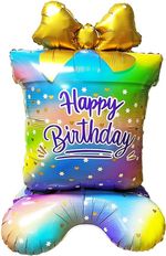 Шар 3D (47''/119 см) Фигура на подставке, Подарок на День Рождения, Градиент, 1 шт. в упак.