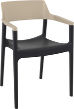 Кресло пластиковое Siesta Contract Tulum, черный, бежевый